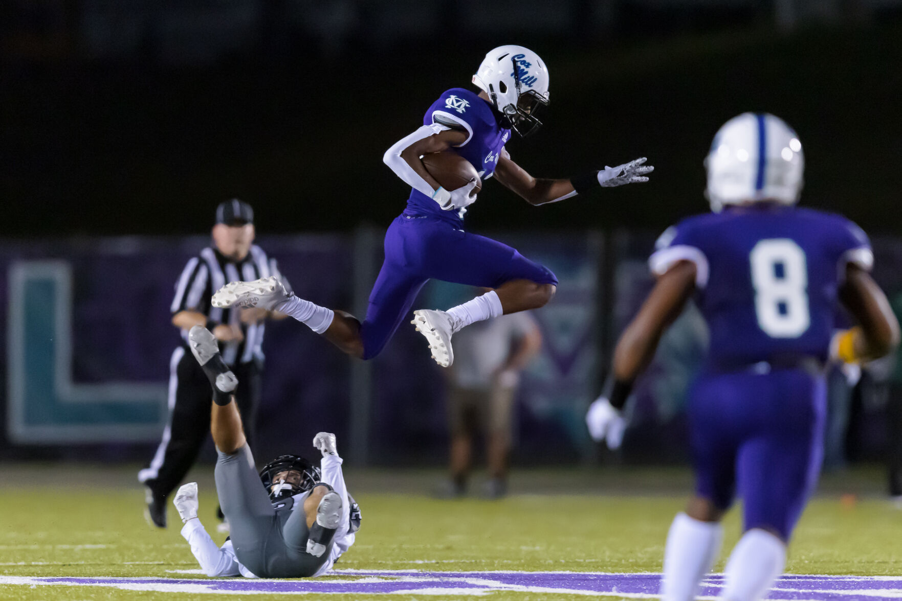 The Hough Huskey defeated the Cox Mill Chargers 48-7 on Friday night at Cox Mill High School.
